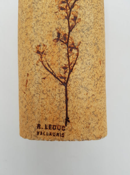 Petit vase herbier vintage signé Raymonde Leduc (1960)