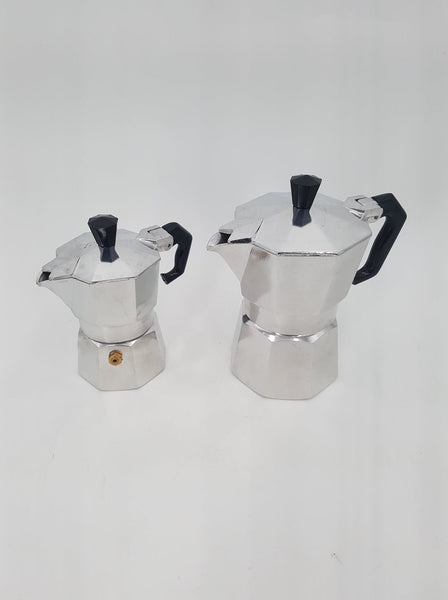 Ensemble de 2 cafetières italiennes vintage Morenita dans leur boite d'origine