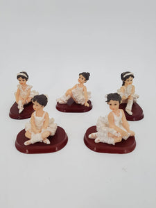 Figurines de collection Afibel en résine sur socle en bois