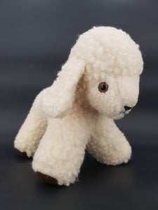 Rare peluche vintage mouton en laine vierge par Calwer Decken