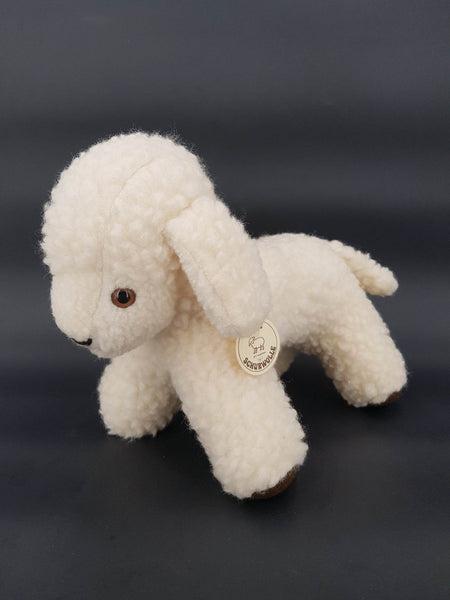 Rare peluche vintage mouton en laine vierge par Calwer Decken