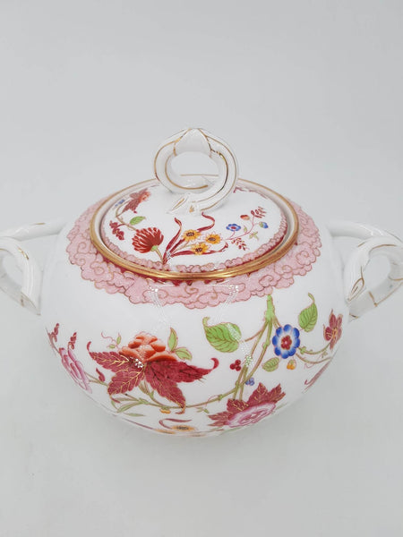 Sucrier antique en fine porcelaine de Sarreguemines fin du XIXe