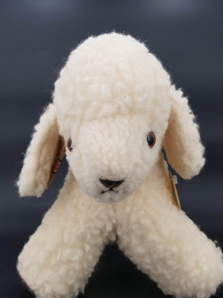 Rare peluche vintage mouton en laine vierge par Calwer Decken