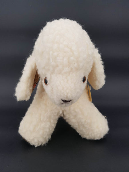 Rare peluche vintage mouton en laine vierge par Calwer Decken