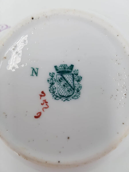 Pot à lait antique en fine porcelaine de Sarreguemines fin du XIXe