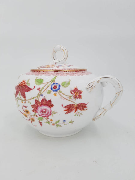 Sucrier antique en fine porcelaine de Sarreguemines fin du XIXe