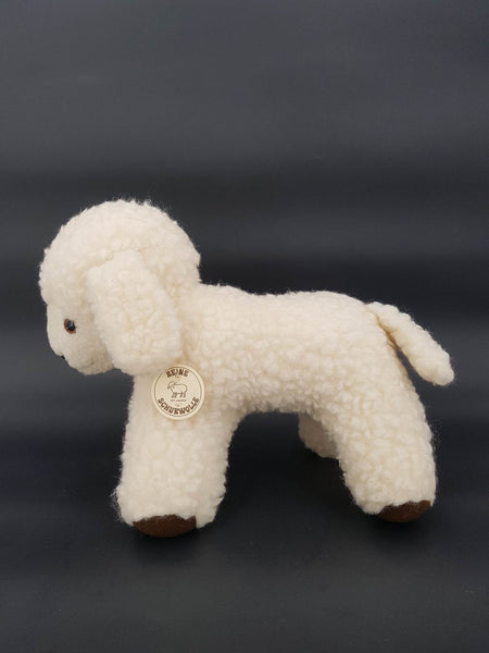 Rare peluche vintage mouton en laine vierge par Calwer Decken