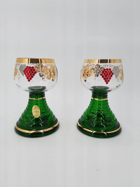 Paire de grands verres à vin musical Domes (Autriche)