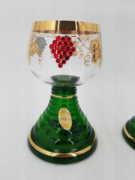 Paire de grands verres à vin musical Domes (Autriche)