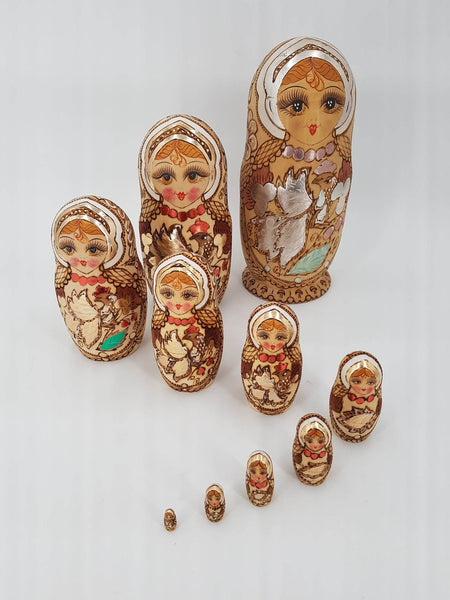 Série de 10 Poupées Russes Matriochkas de collection