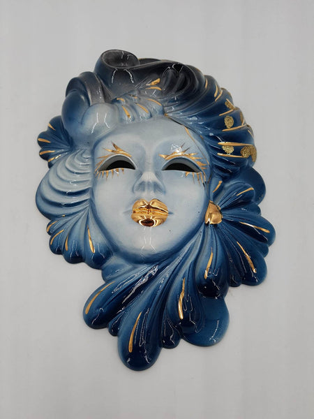 Grand masque vénitien en céramique des années 80