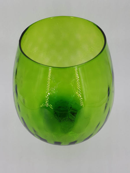 Grand vase vintage en verre d'Empoli