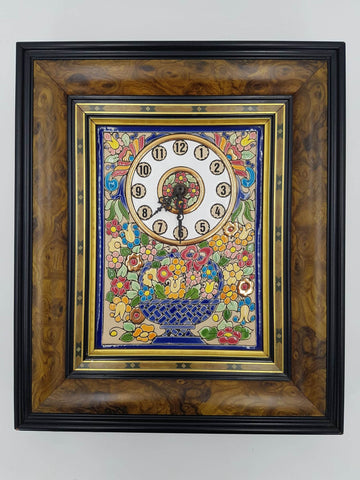 Horloge Cercolon en émaux peint à la main (1970)