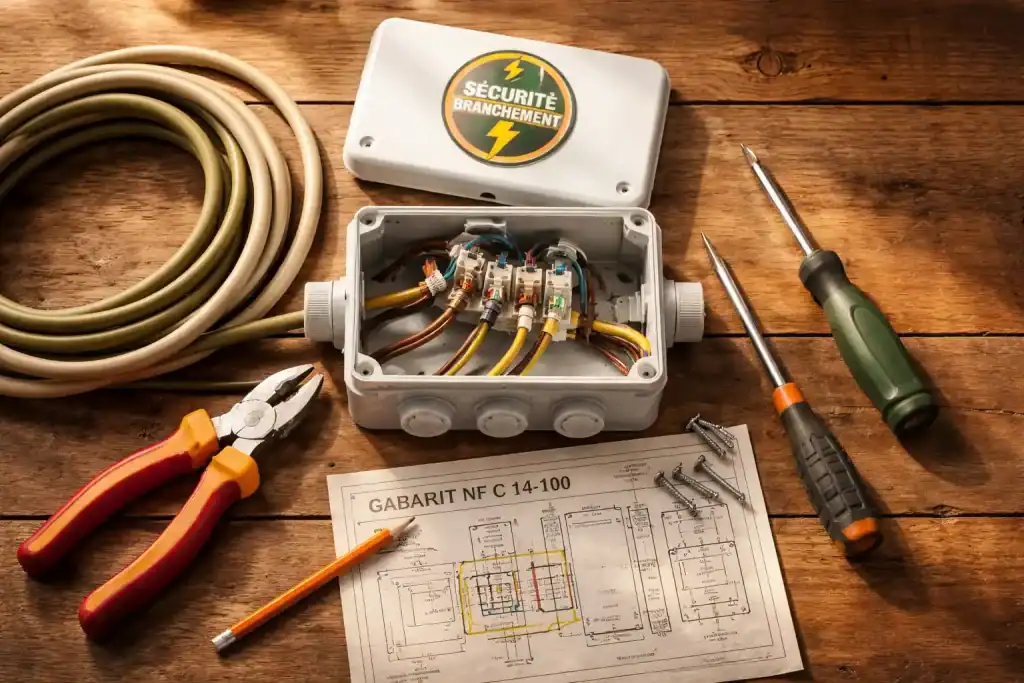 branchement avant compteur linky coffret ouvert