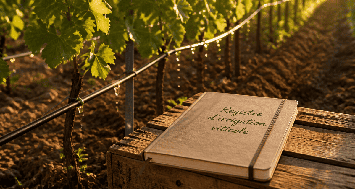 arrosage vignes goutte-à-goutte carnet registre