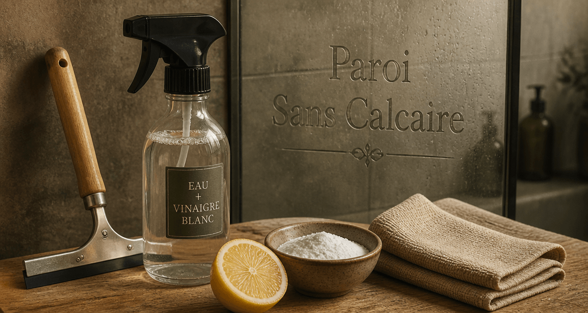 calcaire paroi douche raclette vinaigre citron