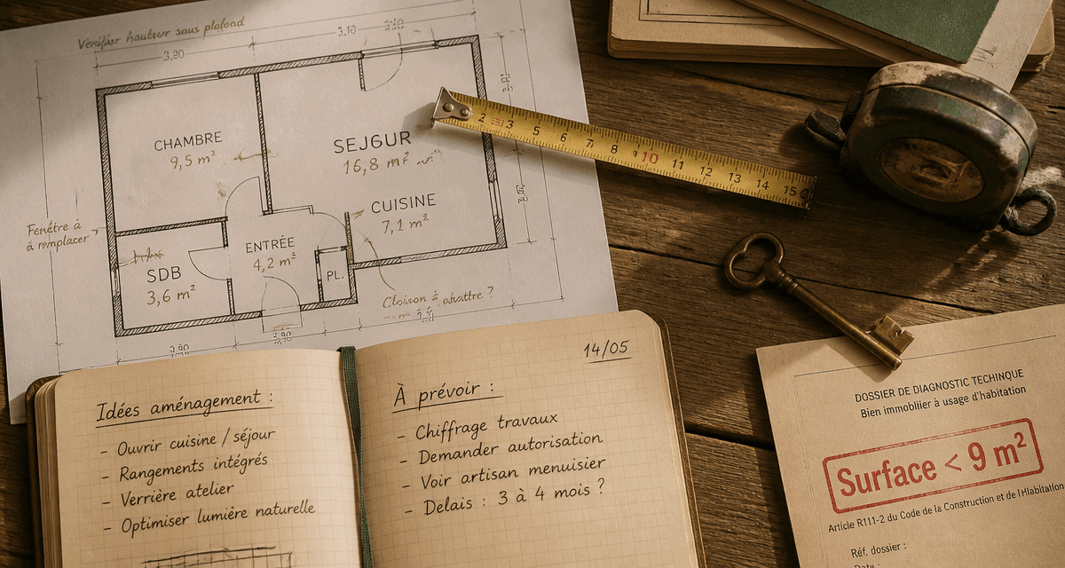chambre moins de 9m2 vente plan et clé