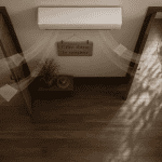 clim dans couloir pour refroidir les chambres, vue couloir moderne