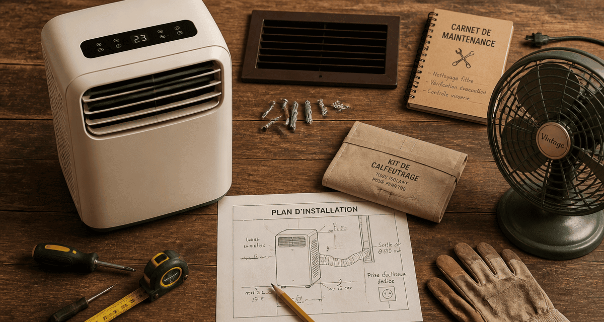 climatiseur monobloc avis avec outils et kit de calfeutrage