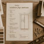 comment intégrer un frigo américain dans une cuisine, checklist installation