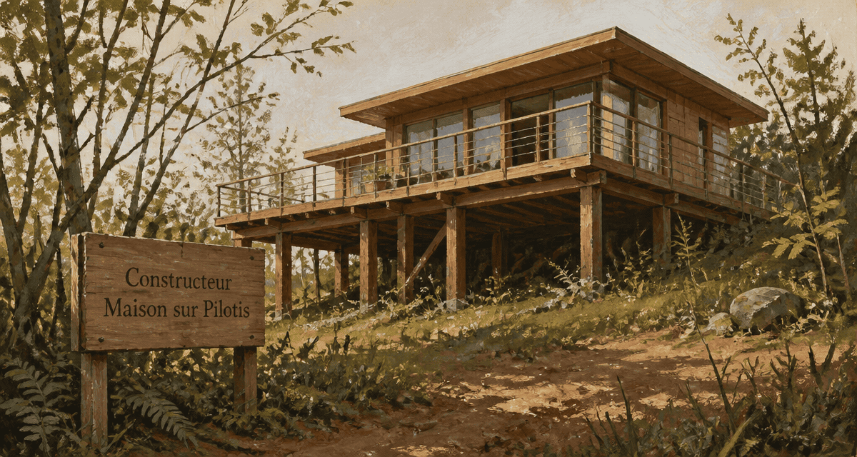 constructeur maison sur pilotis bois contemporain