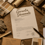 décennale peinture contrat et outils sur table