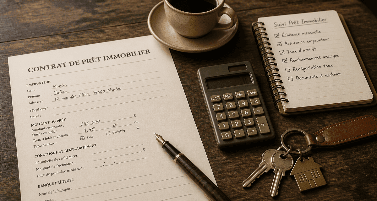 peut on consulter une banque après un courtier flat-lay bureau prêt immobilier