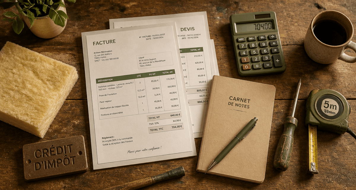 travaux déductibles impôts résidence principale 2024 factures outils