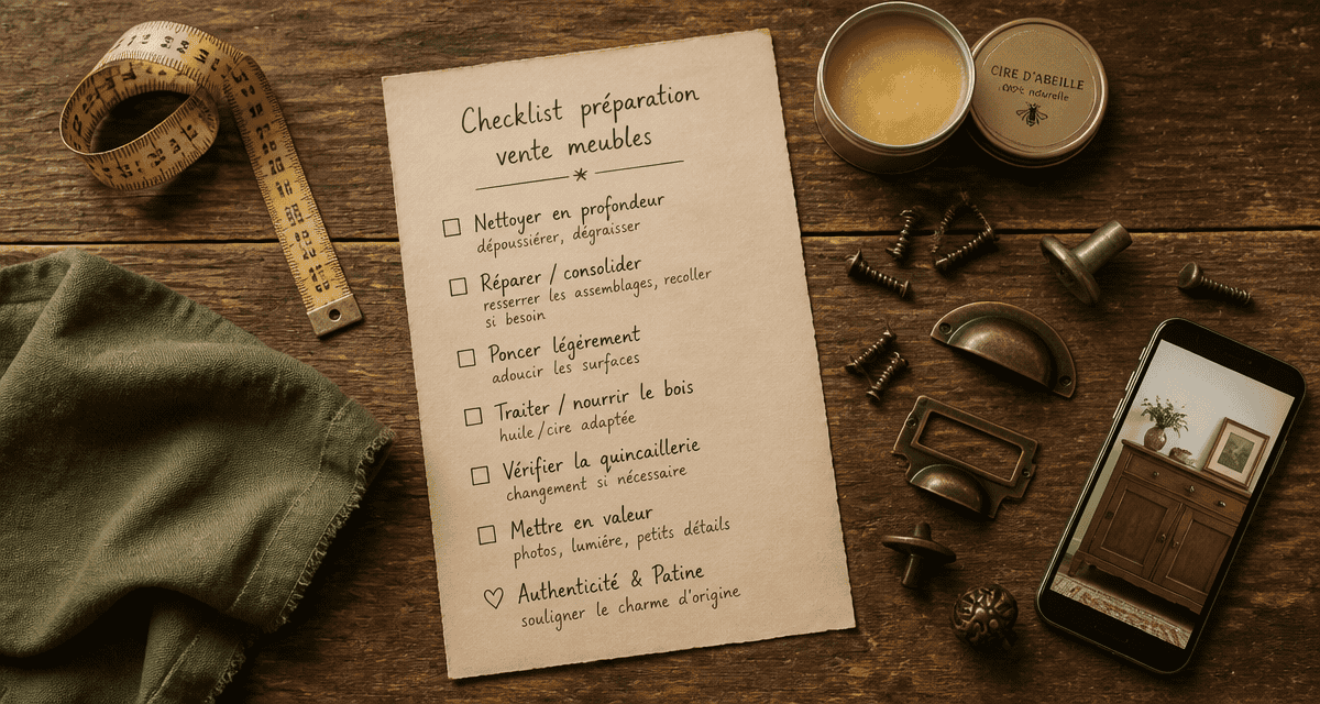 vendre des meubles occasion checklist vente