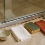 Vinaigre pour enlever le calcaire sur les parois de douche, traces blanches en verre