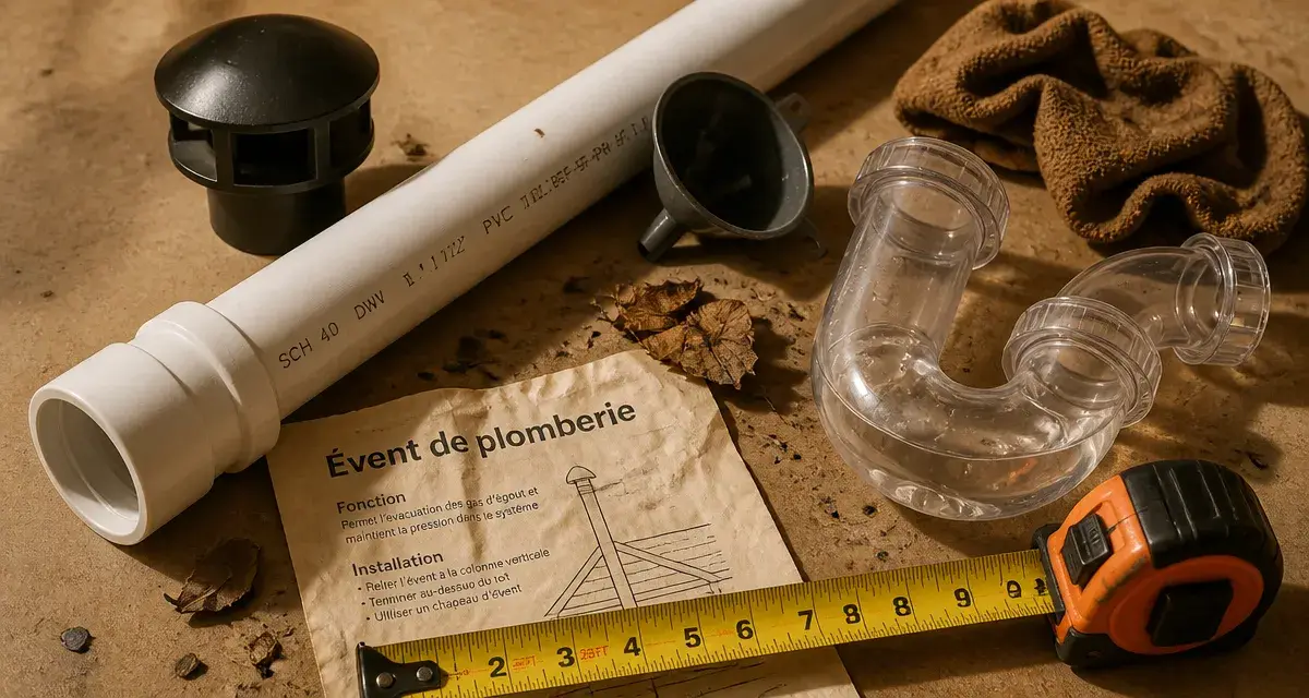 Event plomberie : clapet d’évent 30 € pour canalisations