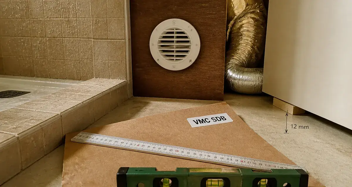 Vmc dans salle de bain : bouche d’extraction et conduit isolé en rénovation
