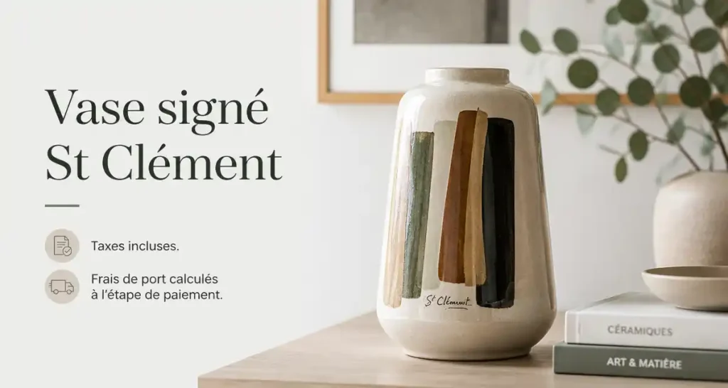 Vase signé St Clément