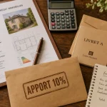 Apport crédit immobilier : dossier bancaire, enveloppe apport 10%, frais de notaire