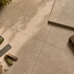 Carrelage terrasse moderne effet béton R11 sur plots, joints ton sur ton