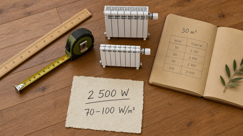 Combien de radiateur pour 30m2 : puissance et où les placer