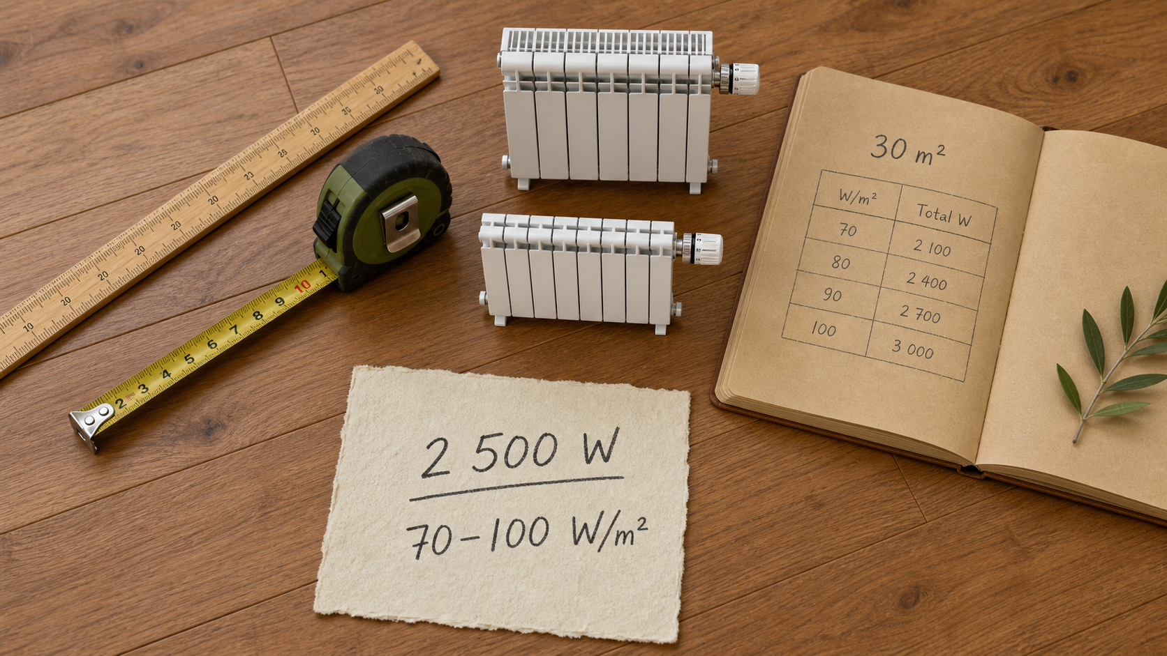 Combien de radiateur pour 30m2 : puissance et où les placer