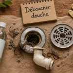 Deboucher la douche : bonde et siphon avec bicarbonate et vinaigre
