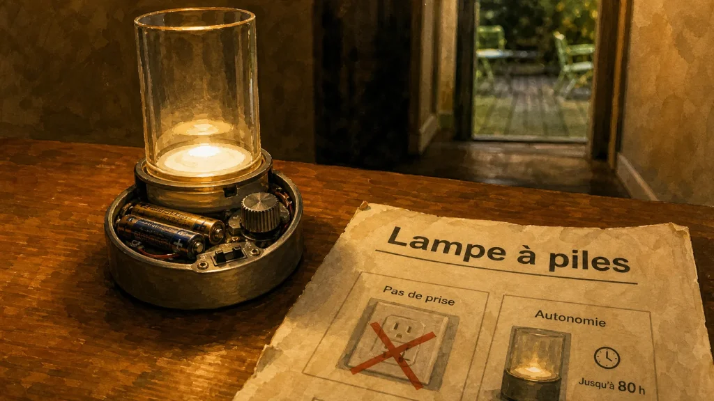 Lampe à pile LED pour maison, extérieur et urgence
