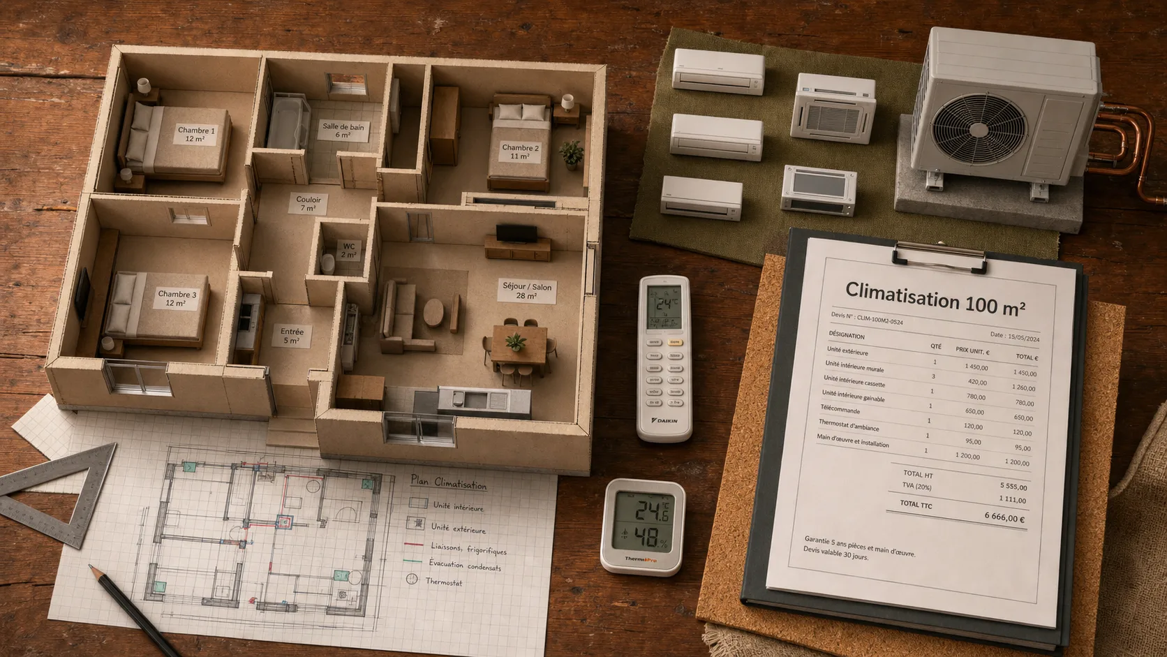 Prix climatisation maison 100m2, coût des systèmes