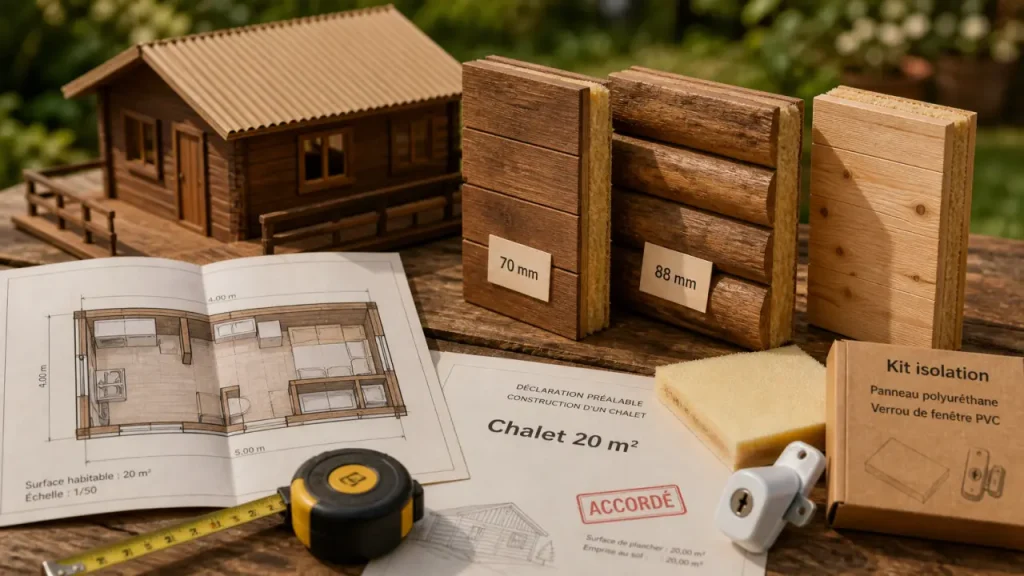 Chalet 20 m² : sans permis dans la plupart des cas, mais pas sans vérifications