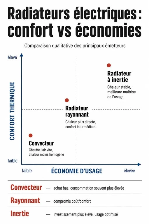 Comparatif des technologies de radiateur electrique performant et economique pour choisir le bon modèle