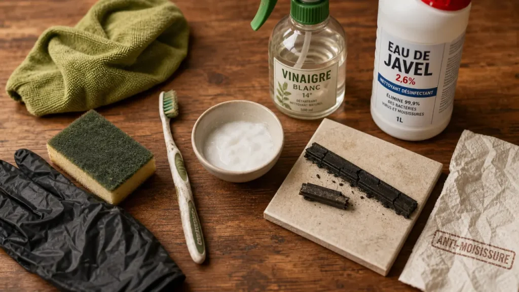Moisissure en salle de bain : joints, plafond et cause d’humidité à traiter en priorité
