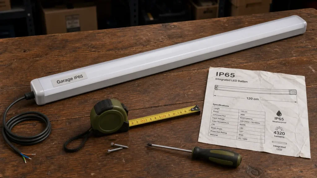 Garage humide ou atelier, quelle réglette LED choisir entre IP65, 120 cm et tube T8 ?