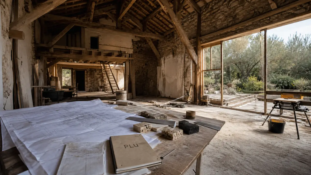 Renover une grange : grange en travaux, PLU et budget