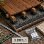 Terrasse en bois : dalle, plots réglables ou sol naturel selon hauteur