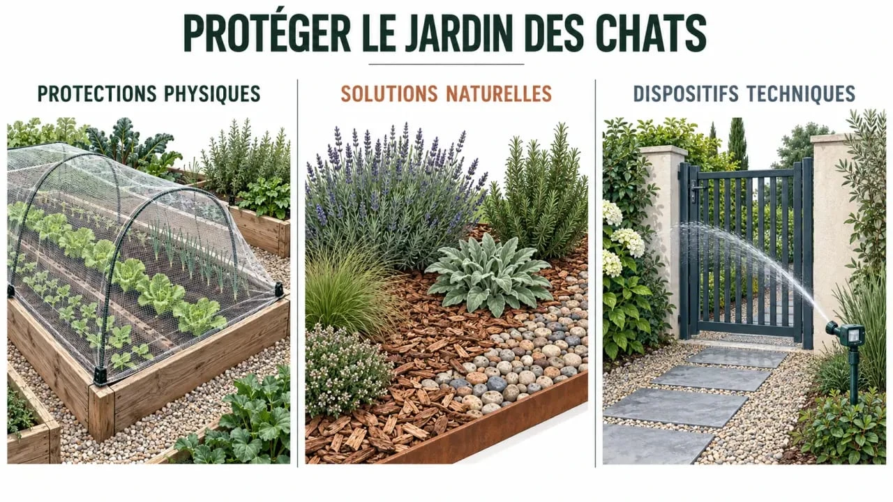 Repulsif chat jardin : protections physiques, solutions naturelles et arroseur à détecteur