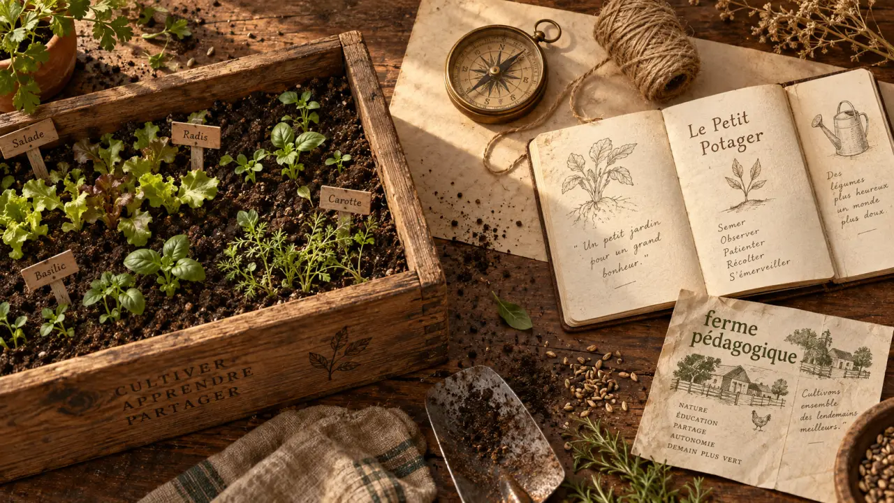 Le petit potager : carte ferme pédagogique et matériel de jardinage