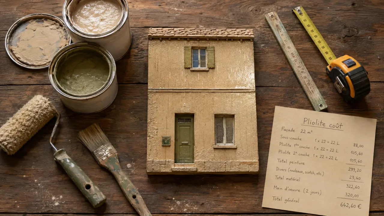 Peinture à la pliolite pour façade, enduit minéral prêt