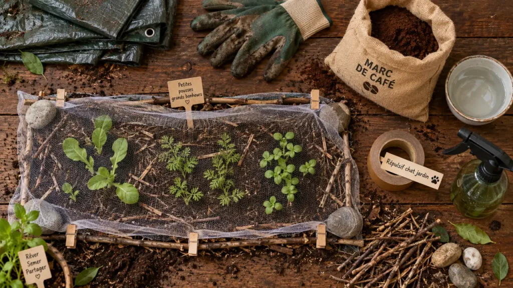 Répulsif chat jardin : le faux bon réflexe qui ne protège pas les semis